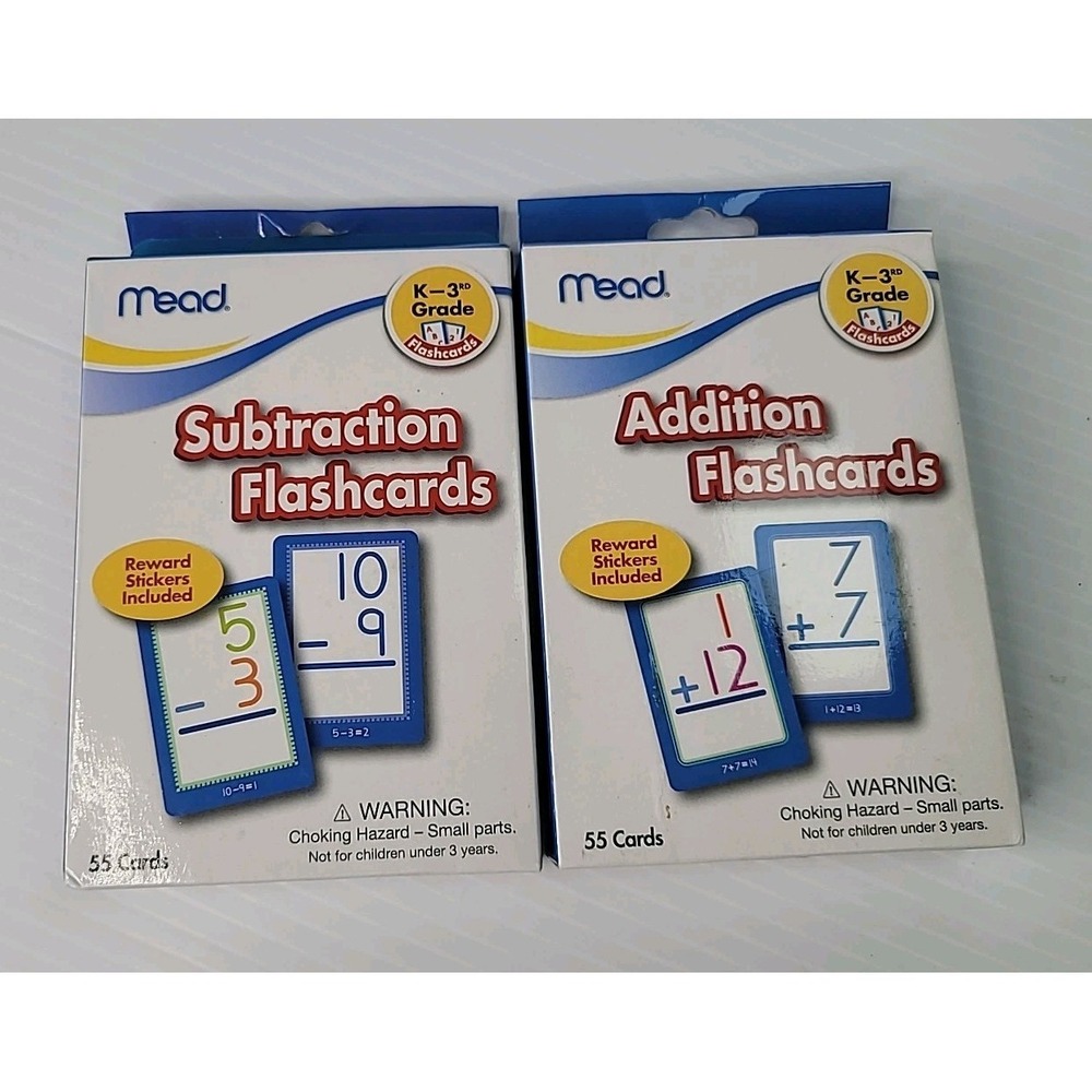 Addition & Subtraction Flashcards Cards by MEAD Homeschool Education Math